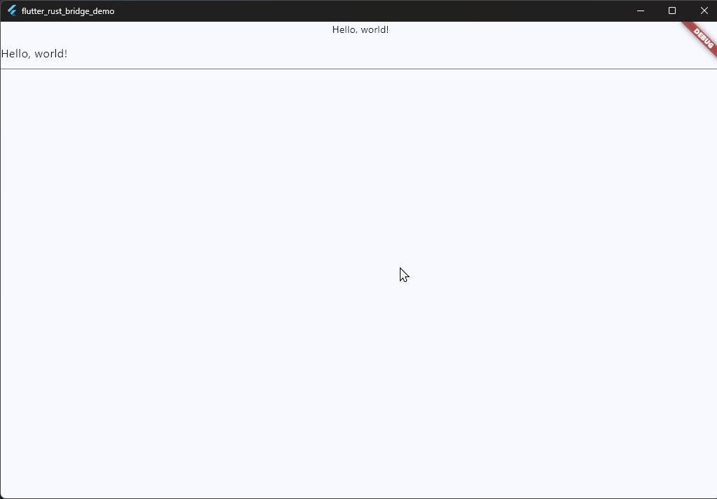 a screenshot of a text label and a text field both saying Hello, world!